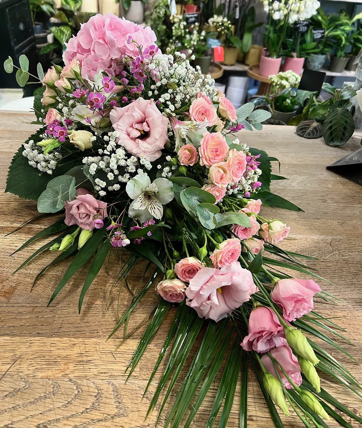 Sorgdekoration till begravning från Nockebyhovs Blommor i Bromma, Stockholm