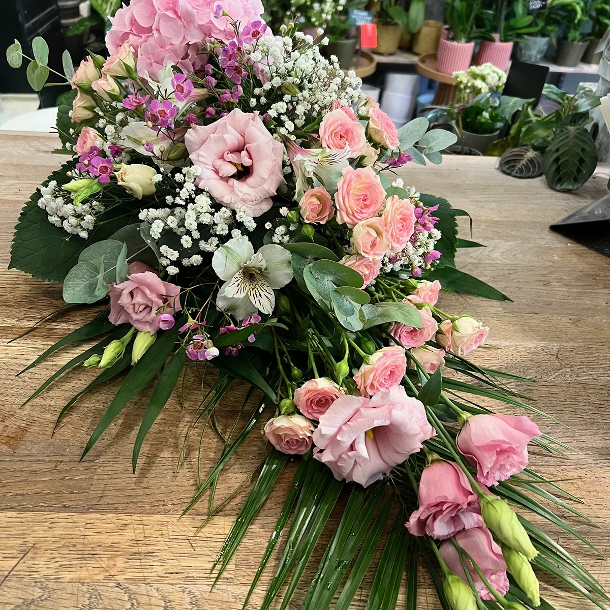 Sorgdekoration till begravning från Nockebyhovs Blommor i Bromma, Stockholm